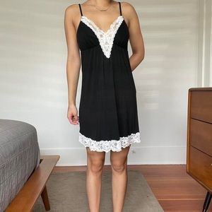 Black slip dress